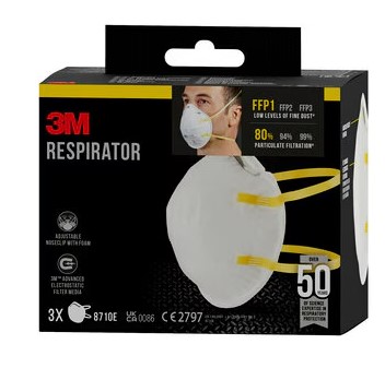 MASQUE ANTI-POUSSIERE 8710E FFP1 (3PC)