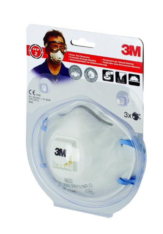 MASQUE ANTI-POUSSIERE P2V 8822C3 (3PC) (3PC)