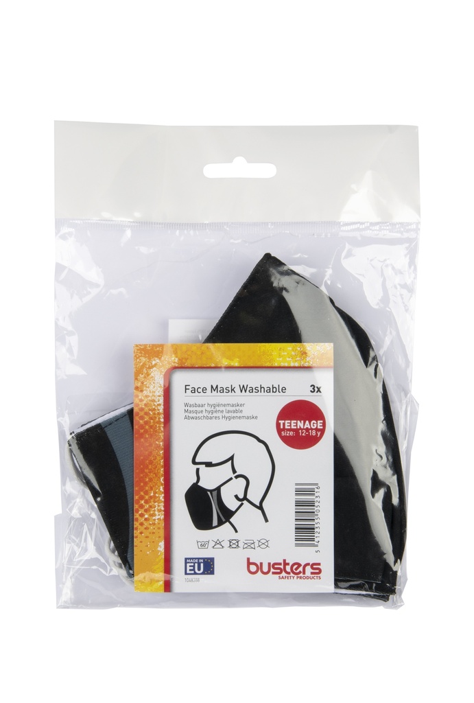 FACE MASK WASHABLE BOY 3PACK (3ST)