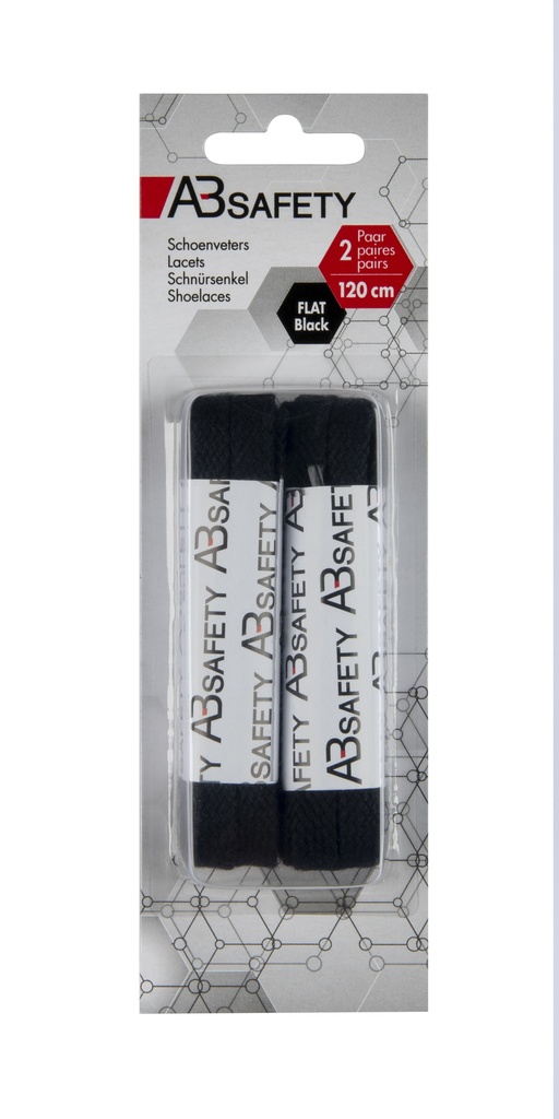 VETERS 120CM PLAT ZWART (2PR)