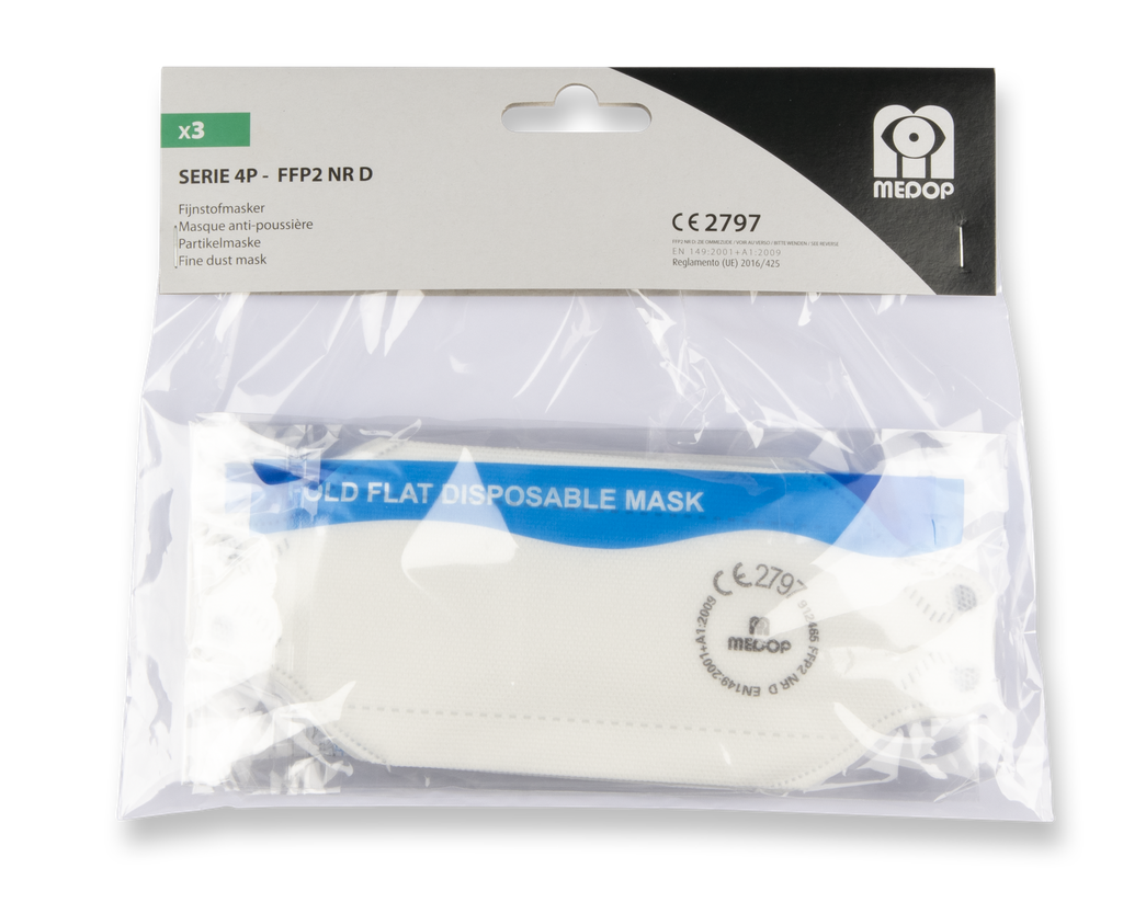 STOFMASKER 4P FFP2 NON-VENTED 3PACK (3ST)