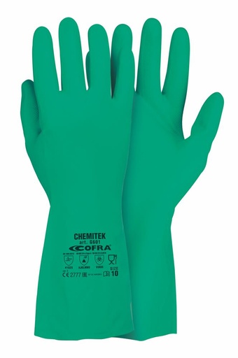 HANDSCHOEN CHEMITEK VERDE 1DOZ (12PR)