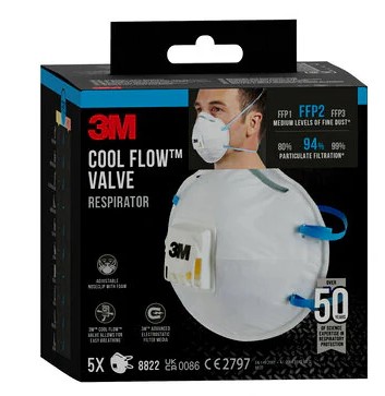 [1054835] STOFMASKER 8822 FFP2 MET VENTIEL (5ST)